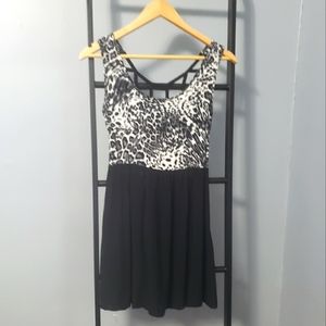 Derek Heart tank dress Leopard cut out back